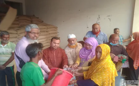 Natore municipality launches Eid VGF rice distribution program