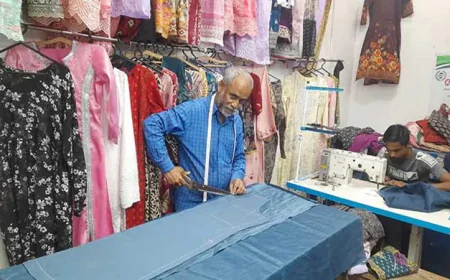Eid rush keeps rajshahi tailors' busy day & night