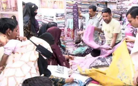 Habiganj Eid bazaar bustling with shoppers