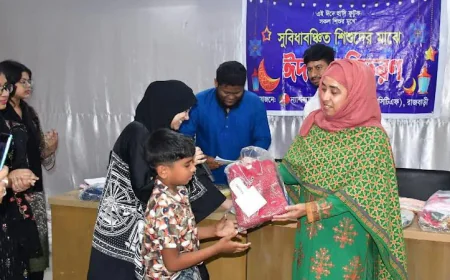 Children receives Eid clothes in Rajbari