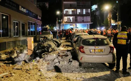 Iran missile fire kills two in central Israel: medics