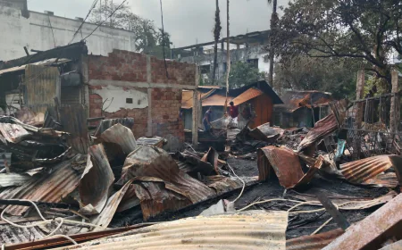 12 shops gutted in late-night fire in Sunamganj