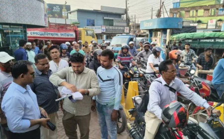 Jashore petrol pump fined Tk 40,000 for artificial fuel shortage