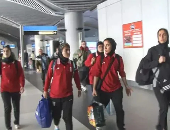 Iran women's football team arrive in Turkey on way home