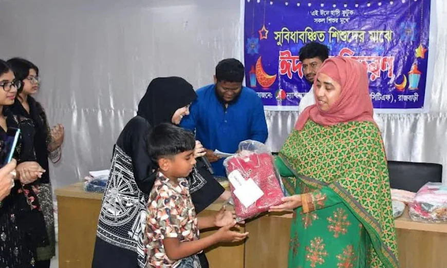 Children receives Eid clothes in Rajbari