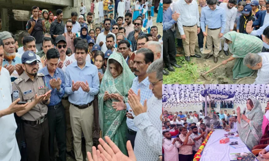 Shama Obaed inaugurates canal excavation in Faridpur