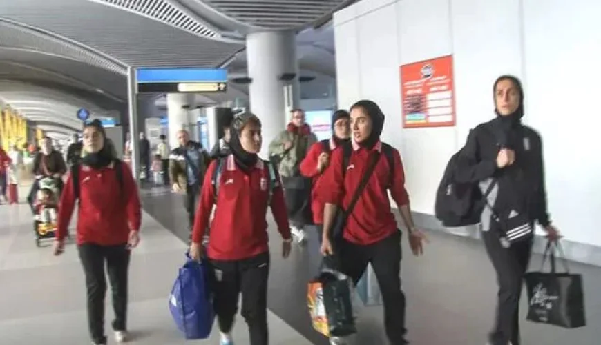 Iran women's football team arrive in Turkey on way home