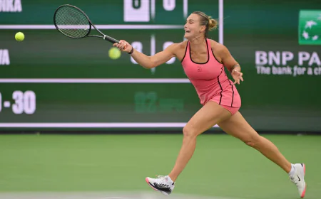 Sabalenka downs Noskova to set Indian Wells title rematch with Rybakina