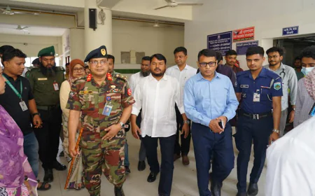 RCC Administrator visits RMCH to review overall situation of measles treatment