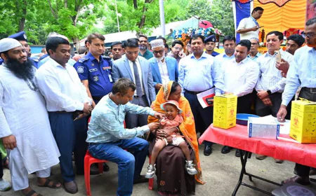 Measles vaccination begins in Rajshahi Division