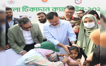 Dr Muhit opens measles-rubella vaccination campaign in city
