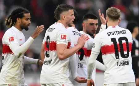 Stuttgart hammer Hamburg to go third in Bundesliga