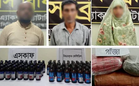 Three held with drugs in Rangpur, Gaibandha
