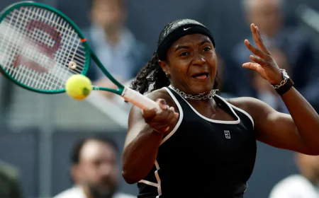 Baptiste ends Sabalenka's Madrid title defence