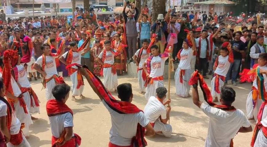 Baisabi festival celebrations begin in Khagrachhari with colourful Baisu procession