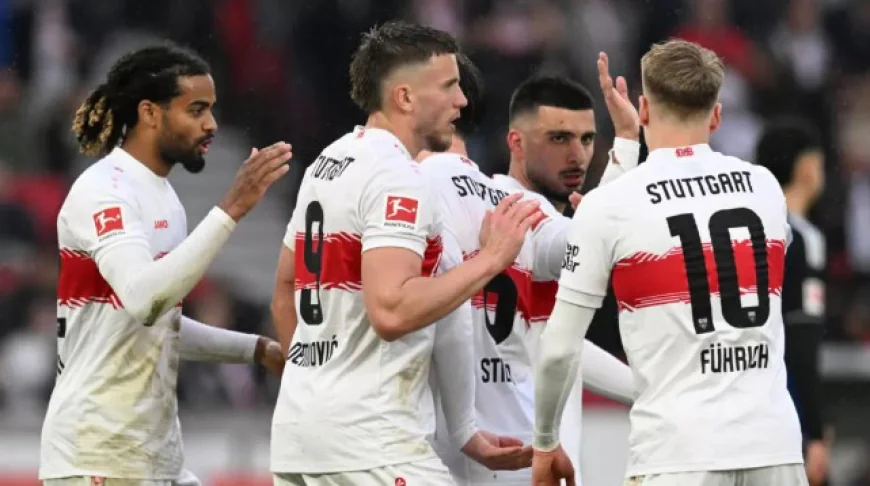 Stuttgart hammer Hamburg to go third in Bundesliga