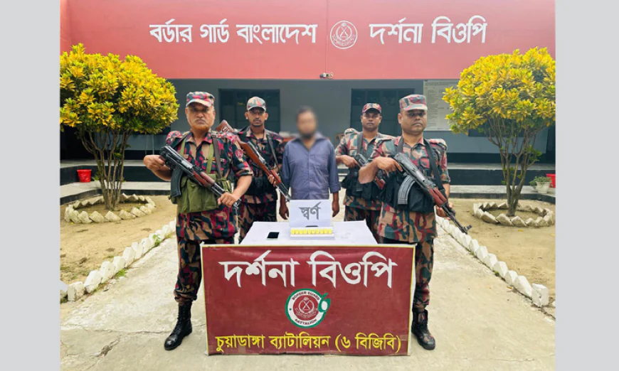 Man held with gold bars worth Tk 2.5cr in Chuadanga