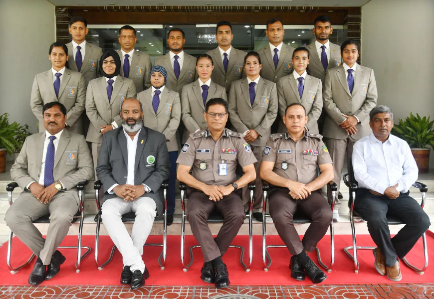 Men's, women's kabaddi team meet BKF president