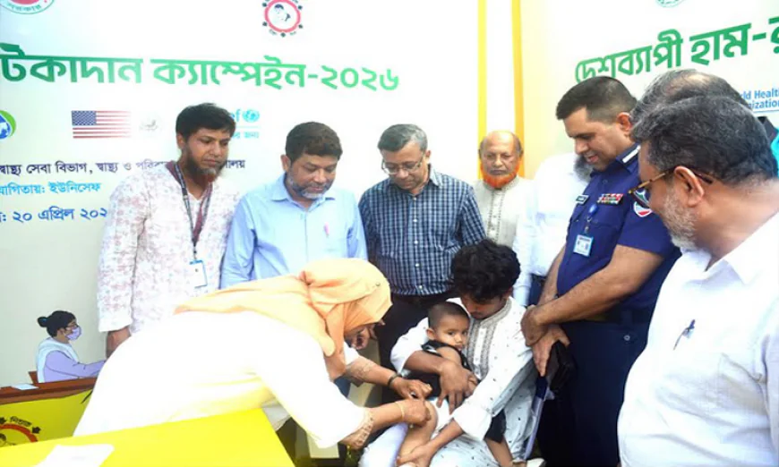 Divisional measles-rubella vaccination campaign launched in Khulna