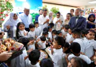 PM spends cheerful moments with children at Bhumi Bhaban day-care centre