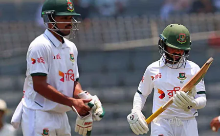 Shanto, Mominul lift Bangladesh to 101-2 at lunch