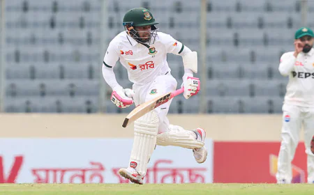 Mushfiqur battles lonely as Bangladesh reach 380-7 at lunch