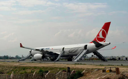 Turkish Airlines plane catches fire at Nepal airport, passengers safe
