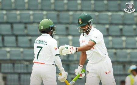 Shanto resists as Bangladesh reach 101-3 at lunch