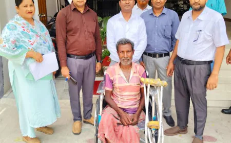 After long struggle on two hands, Biren Das finally finds relief in wheelchair