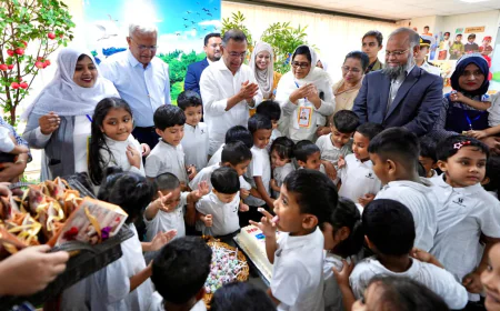 PM spends cheerful moments with children at Bhumi Bhaban day-care centre