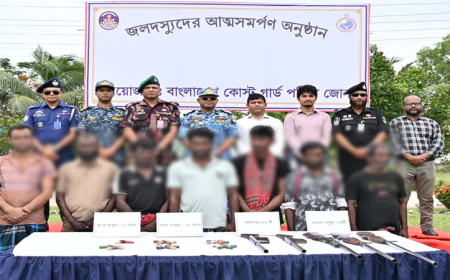 7 of Chhoto Suman pirate gang surrender to Coast Guard in the Sundarbans