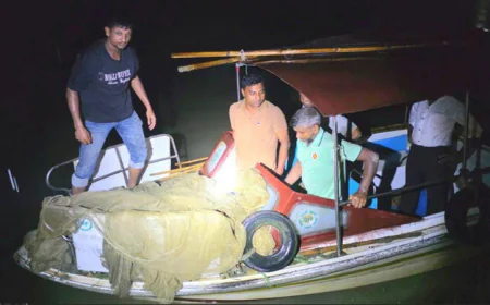 2300 meters illegal nets seized from Halda River