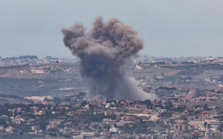 Lebanon civil defence says Israeli strike destroys its Nabatieh facility