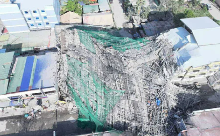 19 feared trapped after collapse at Philippines construction site