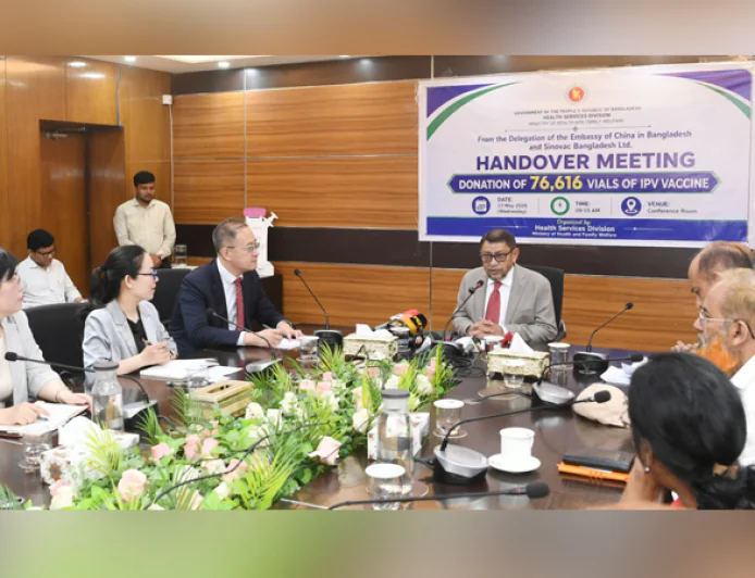 Sinovac Foundation donates 3.83 lakh doses of polio vaccine to Bangladesh