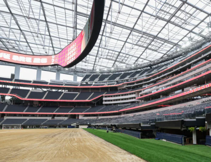 Los Angeles stadium undergoes World Cup facelift