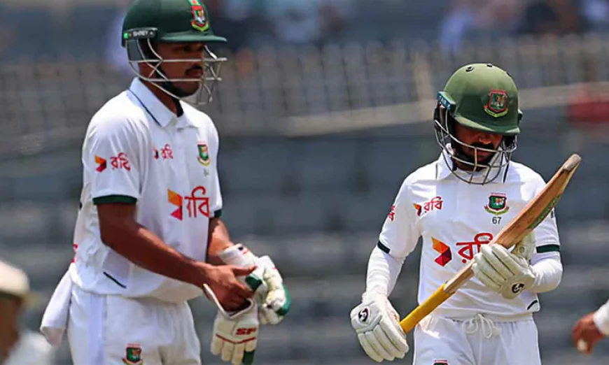 Shanto, Mominul lift Bangladesh to 101-2 at lunch