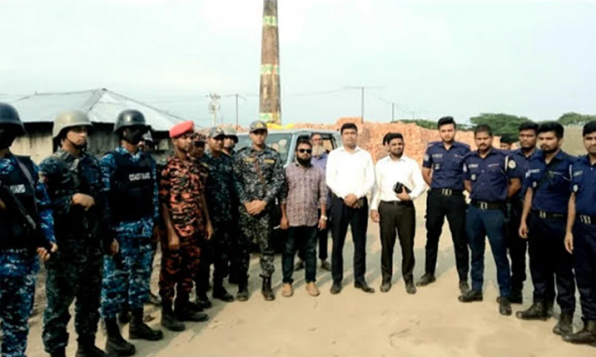 2  illegal brick kilns fined Tk 5 lakh in Bhola