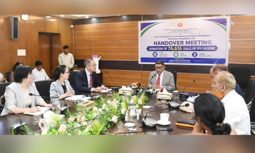Sinovac Foundation donates 3.83 lakh doses of polio vaccine to Bangladesh