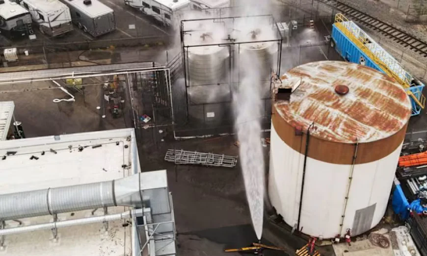 Crack found in California toxic chemical tank could relieve pressure