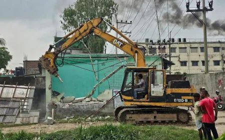 Eviction Drive Begins to Reclaim Encroached Canals in Rupganj