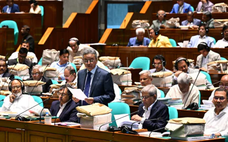 Finance Minister Starts Placing Tk 9.38 Lakh Crore Budget in JS for FY27