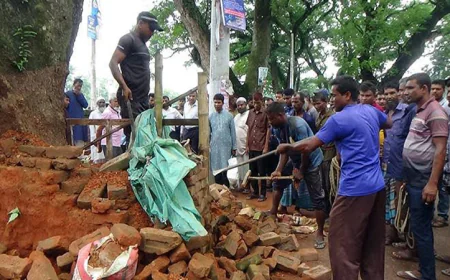 45 Illegal Structures Evicted from Railway Land in Gaibandha