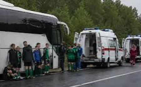 Russia Says Ukrainian Drone Hit Bus Carrying Belarusian Children