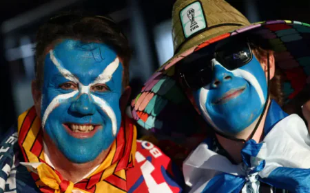 Tartan Army takes over Boston as Scotland fans celebrate World Cup return