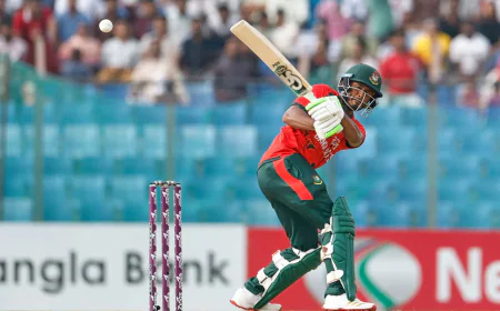 Bangladesh Post Record Powerplay Score Against Australia in T20s
