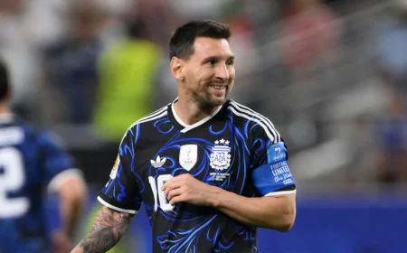 Messi Nets Sixth World Cup Goal as Argentina Beat Jordan