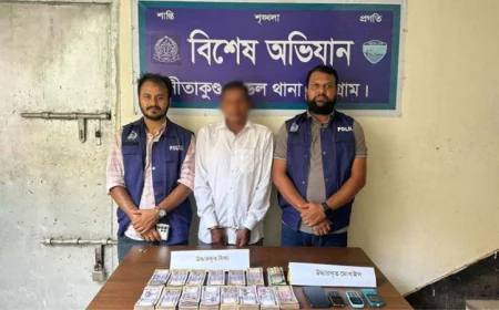 Security guard arrested for stealing Tk 17 lakh from bank booth in Sitakunda