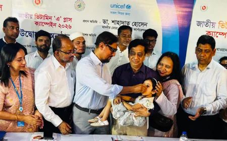 Children, parents flock to centres to receive vitamin A capsules in Ctg