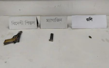 Foreign-Made Pistol, Ammunition Recovered in Rajshahi